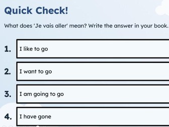 Year 7 French Cover Lesson | Paris & Near Future Tense | Le Futur Proche