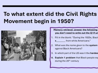 GCSE Civil Rights Movement Introduction