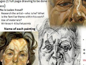 Lucien Freud Portrait abstract research