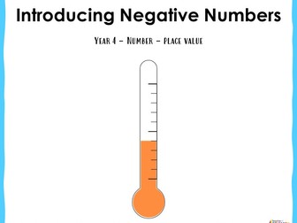 Introducing Negative Numbers - Year 4