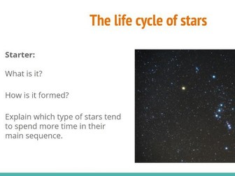 The life cycle of stars