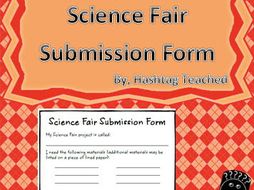 Science Fair Submission Form Template