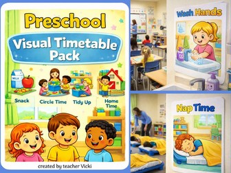 Preschool Morning Routine Worksheets | Visual Timetable Cards