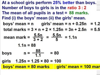 Solve Problems Using Averages