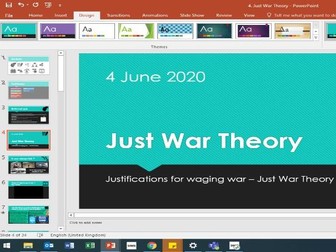 OCR - GCSE - RE - Religion, Peace and Conflict - Just War Theory