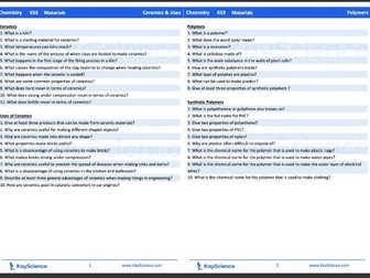 KS3 Materials Booklet | Chemistry