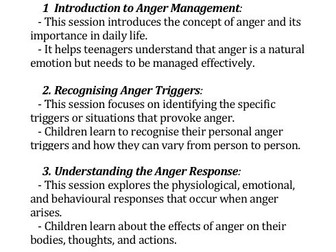 Anger management full 8 lesson course (With all materials)