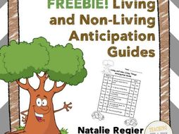 Living and Non-Living Anticipation Guides FREEBIE!