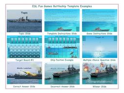 Battleship English PowerPoint Game Template