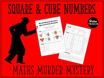 Squares & Cube Numbers Maths Murder Mystery With Answers