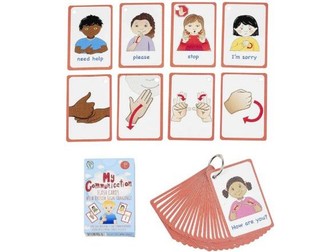 My Communication BSL Cards For Speech Delay Non-Verbal Or Deaf Children And Adults - Visual Aid Card