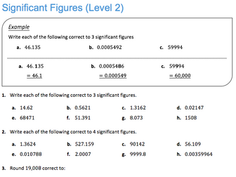 Significant Figures (Level 2)