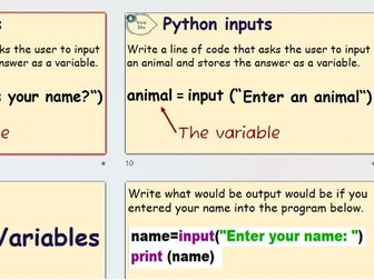 KS3 Python Introduction Lessons