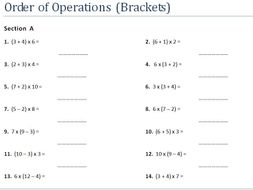 order of operations bodmasbidmas worksheets teaching resources