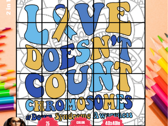 World Down Syndrome Awareness Day COLORING COLLABORATIVE POSTER