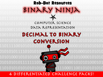 Binary Ninja! Decimal to Binary Activity Pack