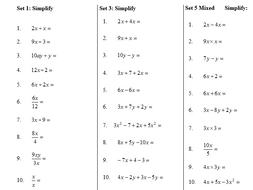 year 7 algebra fractionsdecimal worksheets teaching resources