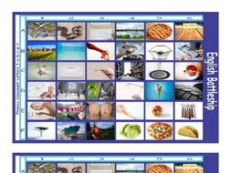 Phonics Consonant Letters f-s-k-l-p-t Photo Battleship Game