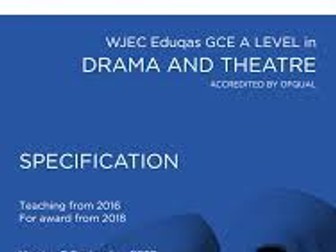 Eduqas A Level Drama - Live Theatre Booklet