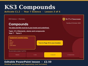 KS3 Activate C1.2 Elements, Atoms and Compounds: Compounds