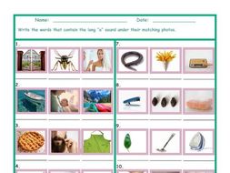 Phonics Long A Vowel Sound Worksheet