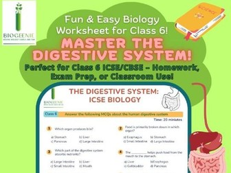 Biology Digestive System Worksheet 6th Grade