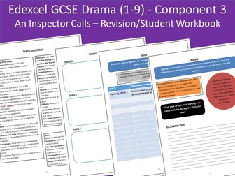 Edexcel GCSE Drama: Component 3: Section A - An Inspector Calls Revision/Work Booklet