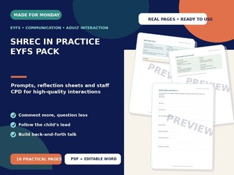 ShREC in Practice | EYFS Prompts & Staff CPD
