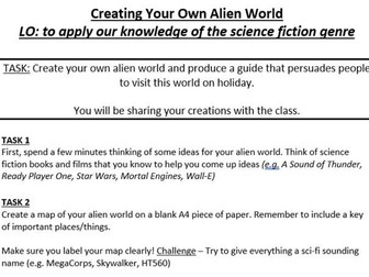 Design Your Own Alien World - Project (Sci-Fi / Science Fiction)
