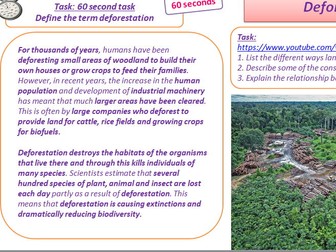 GCSE AQA B17 Biodiversity Powerpoints, exam questions and activities