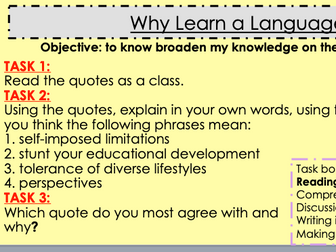 Why learn a language?