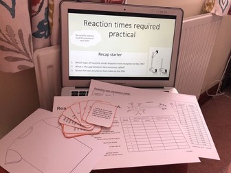 Biology required practical reaction time whole lesson pack