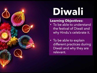 Year 7 Diwali worksheet & lesson pwp