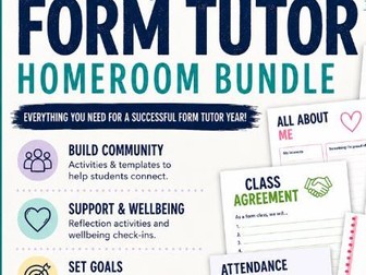 Secondary School Form Tutor Back to School Bundle
