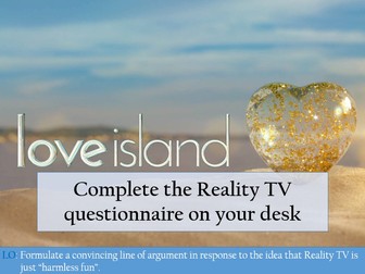 AQA GCSE English Language Paper 2 Q5 - Love Island debate