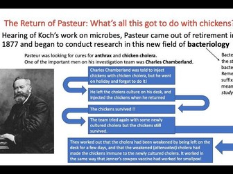 Medicine in the 18th and 19th centuries: Jenner, Pasteur, Koch, Fleming, Snow