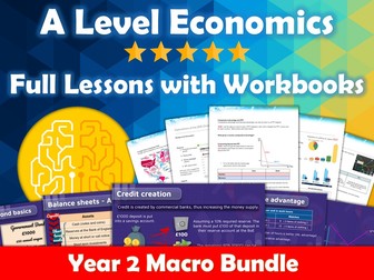 Complete Year 2 Macroeconomics Lesson Slides and Workbooks - AQA Economics