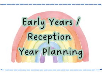 Year R / Early Years - Year Planning Bundle