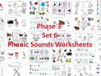 Phase 3 Set 6 Phonic Sounds Worksheets