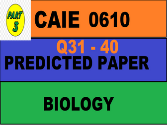 Final Revision for 0610 Biology MCQ Part 3 Predicted Paper Walkthrough
