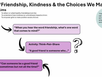Friendships & Teamwork: Small Group Discussion Resources (Girls & Boys)