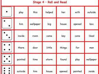 Roll and Read Game - Oxford Reading Tree Stage Words