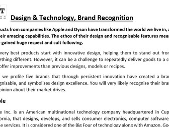 DT Designer Brands (Cover Lesson)