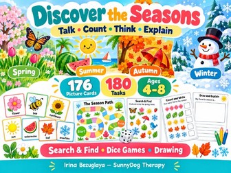 Discover the Seasons 176 Picture Cards, Search-and-Find Activities and Dice Games