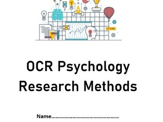 OCR GCSE Psychology Research Methods Workbook (Fillable Student Booklet)