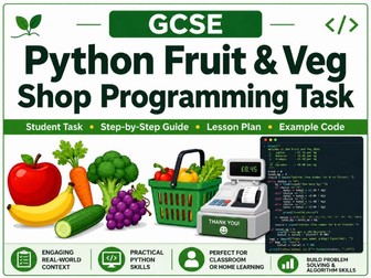 GCSE Python Fruit & Veg Shop Programming Task