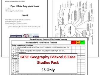 GCSE Geography Edexcel B Case Studies Pack