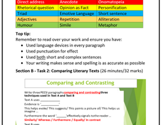 CCEA GCSE English Unit 4 Revision Pack