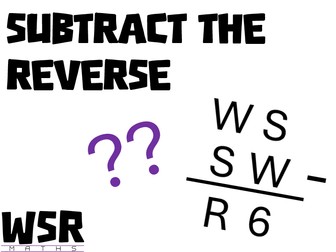 Subtract the Reverse - An Investigation Activity