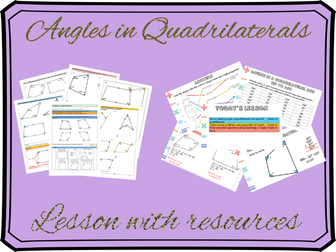 Angles in Quadrilaterals lesson